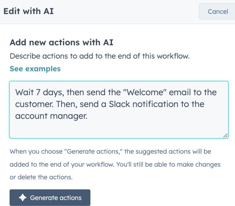 AI Assistant to build workflow