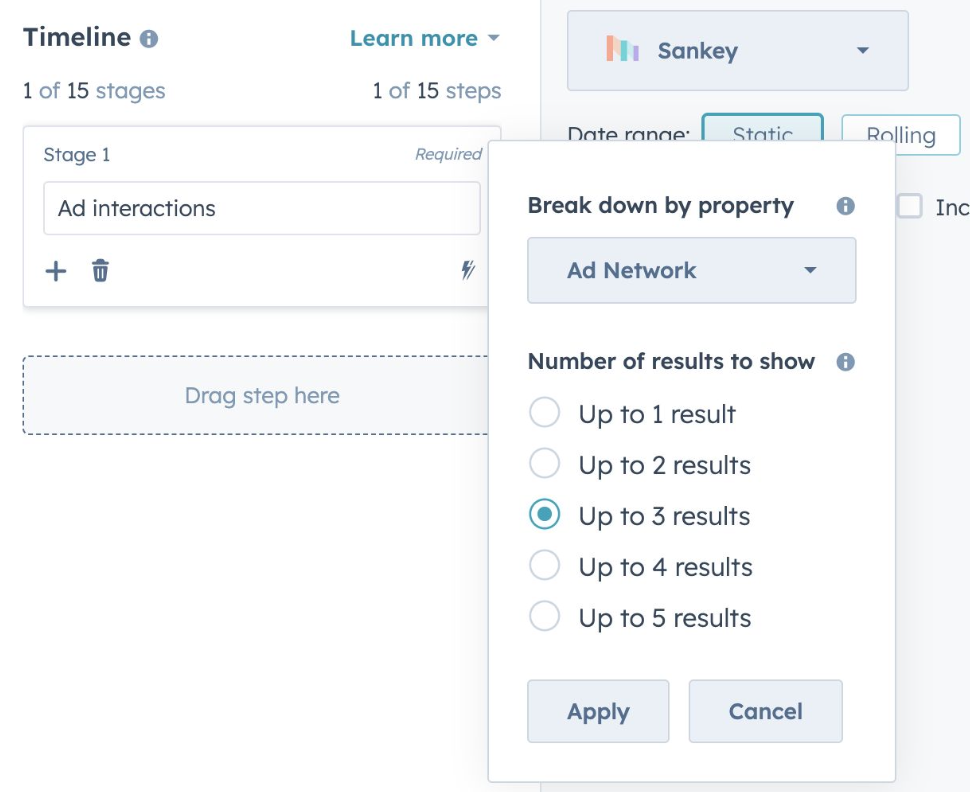 Property Breakdown filters in customer journey